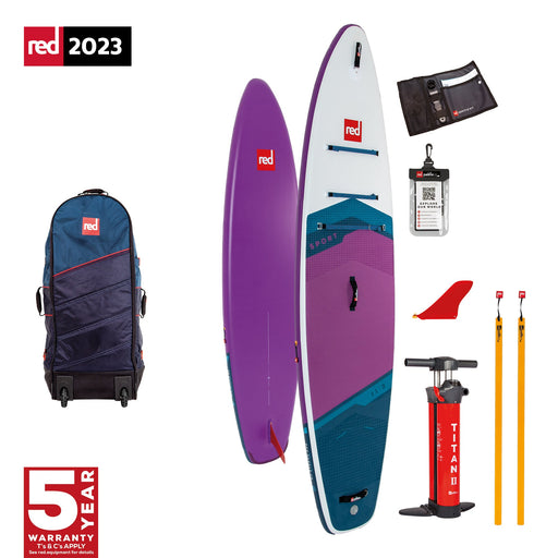 Red 11'3" Sport Purple 2023 Inflatable Paddleboard - Mountain Cultures