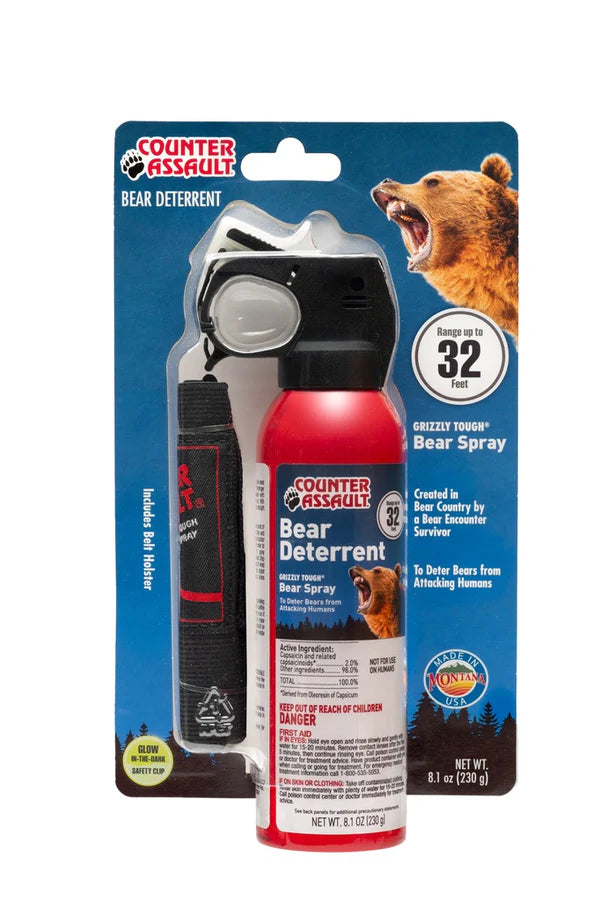 Counter Assault Bear Deterrent Spray with Belt Holster -  8.1 oz