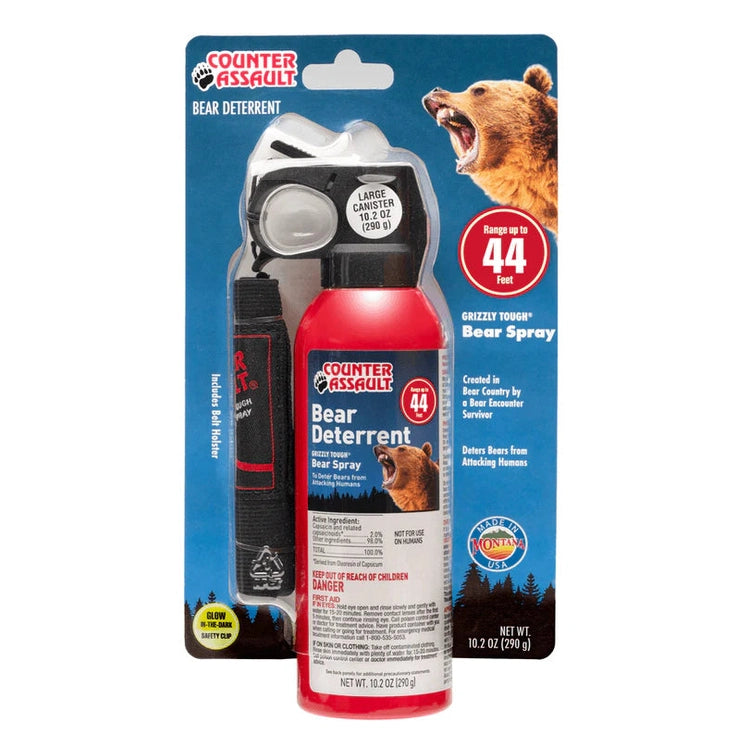 Counter Assault Bear Deterrent Spray with Belt Holster -  10.2 oz