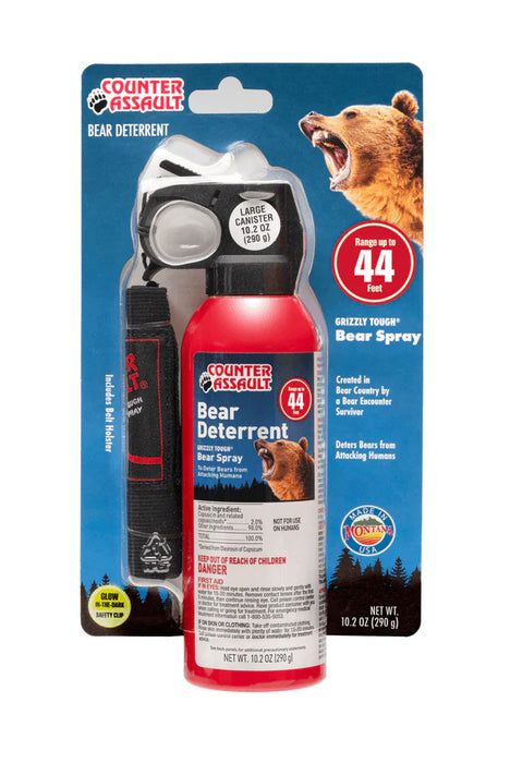 Counter Assault Bear Deterrent Spray with Belt Holster -  10.2 oz
