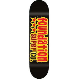 FOUNDATION SKATEBOARD DECK - 3 STAR BLACK (8.13)