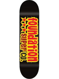 FOUNDATION SKATEBOARD DECK - 3 STAR BLACK (8.13)