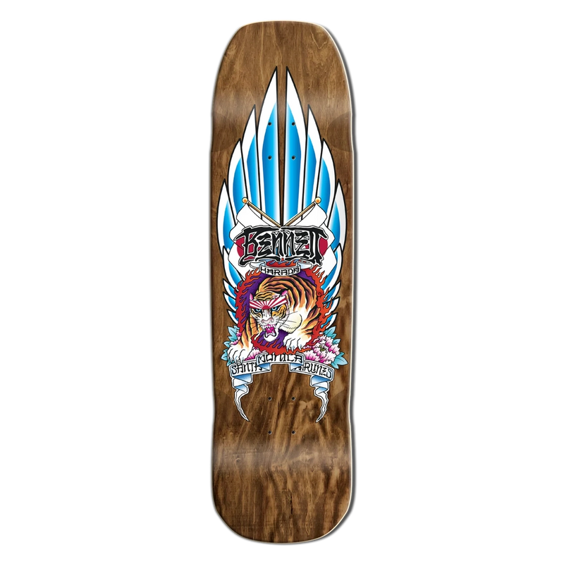 Santa Monica Airlines 9" x 33" Brown Stain (SMA) BENNET TIGER HARADA Skateboard Deck