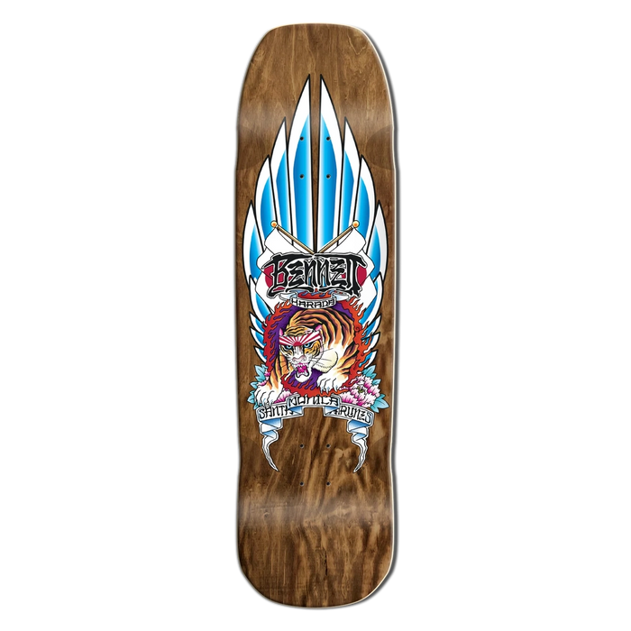 Santa Monica Airlines 9" x 33" Brown Stain (SMA) BENNET TIGER HARADA Skateboard Deck