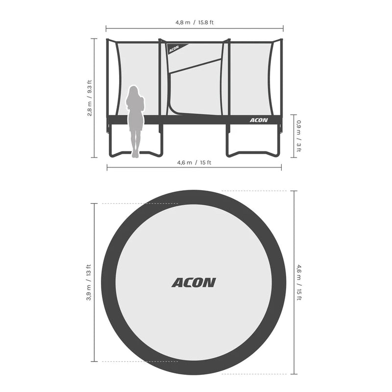 Acon Air 15 Ft Round Trampoline Gen 2.0