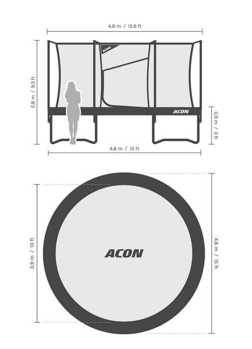Acon Air 15 Ft Round Trampoline Gen 2.0