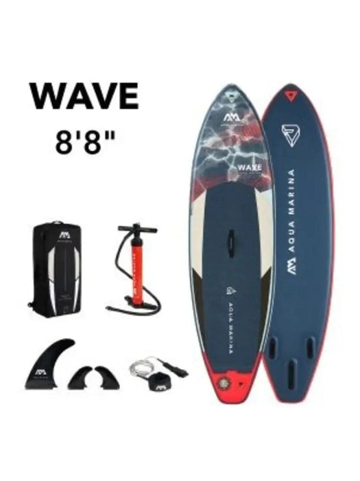 Aqua Marina - 2022 Wave 8’ 8’’ Surf Inflatable Stand Up Paddle Board (isup) - SUP Inflatable Boards