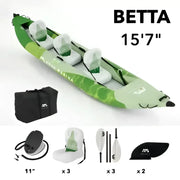 Aqua Marina Betta 475 Recreational Kayak - 3 Person - Inflatable Kayak/Canoe