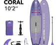 Aqua Marina - Coral 10’2’’ (night Fade) Advanced All-around Inflatable Stand Up Paddle Board - SUP Inflatable Boards