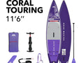 Aqua Marina - Coral Touring (night Fade) 11’ 6’’ Inflatable Stand Up Paddle Board - SUP Inflatable Boards