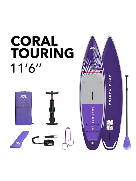 Aqua Marina - Coral Touring (night Fade) 11’ 6’’ Inflatable Stand Up Paddle Board - SUP Inflatable Boards