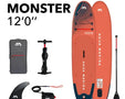 Aqua Marina - Monster 12’0’’ All-around Inflatable Stand Up Paddle Board - SUP Inflatable Boards