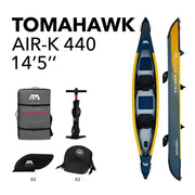Aqua Marina - Tomahawk Air-K 440 - 2 Person Kayak - Inflatable Kayak/Canoe