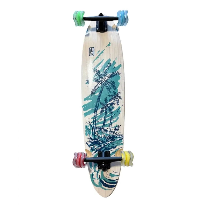 Landyachtz Postcard 36 Complete w/ Light Up Shark Wheels - Skateboards