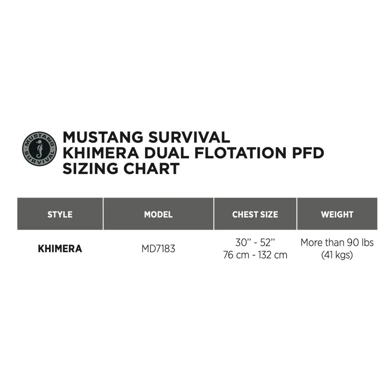 Mustang Survival - Khimera Dual Flotation PFD - Mountain Cultures
