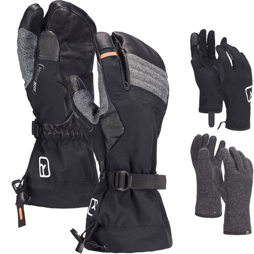 Ortovox 3 finger Pro Glove - Black Raven - Mountain Cultures