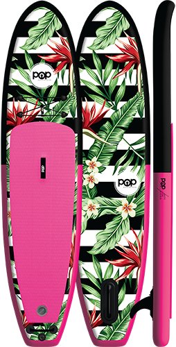 Pop - Royal Hawaiian 10'6 Inflatable Paddleboard Package - Pink/Black - Mountain Cultures