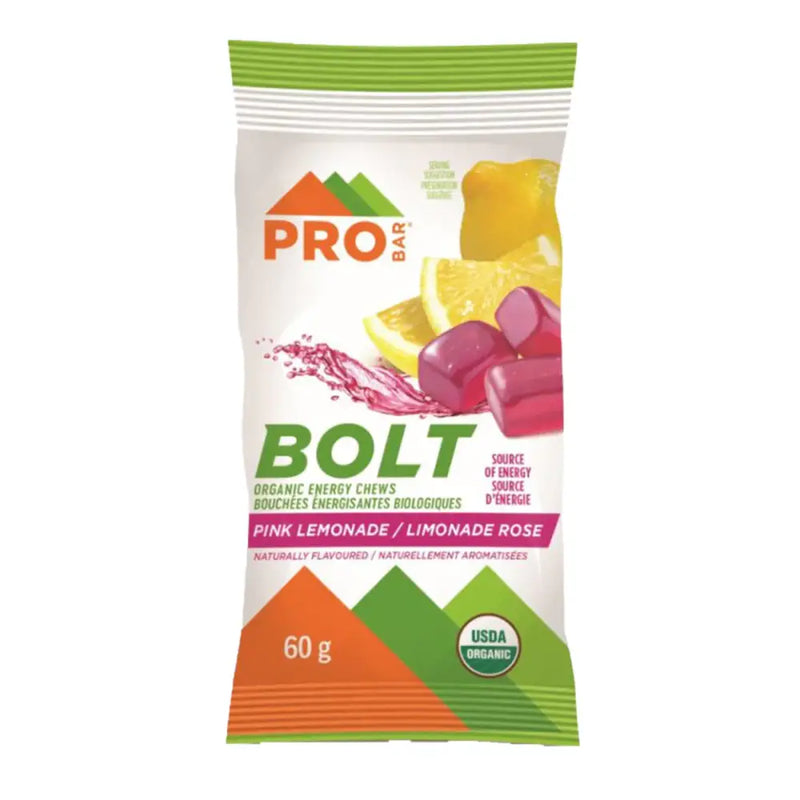 Probar Bolt Energy Chews - 60 Grams - Pink Lemonade - Nutrition