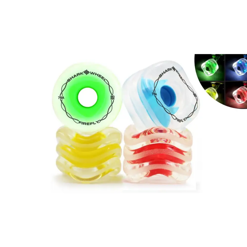 Shark Wheel 60mm, 78A Firefly - Light Up wheels - Mountain Cultures