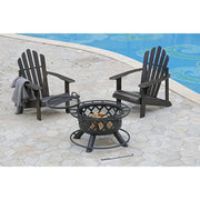 Shinerich - 24” Fire Pit With Grill - Fire Pit