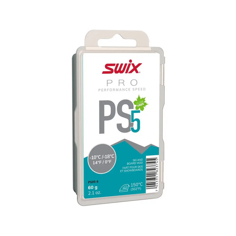 SWIX PS5 Turquoise Wax - 60g - Mountain Cultures