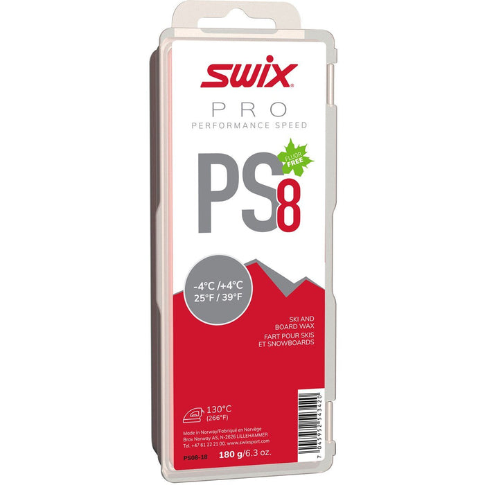 SWIX PS8 Red Wax - 180g - Mountain Cultures