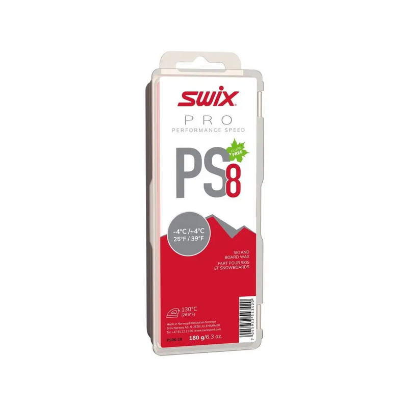SWIX PS8 Red Wax - 180g - Mountain Cultures