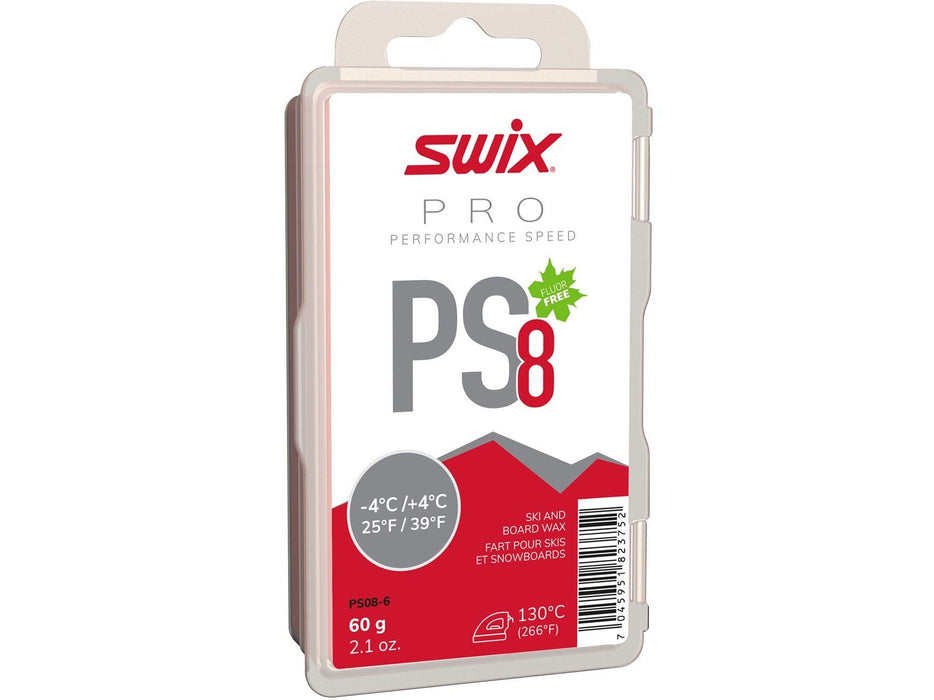 SWIX PS8 Red Wax - 60g - Mountain Cultures