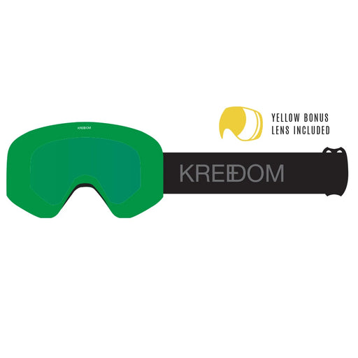Kreedom Shred Horn Gloss Black w/ Smoke/Green Mirror